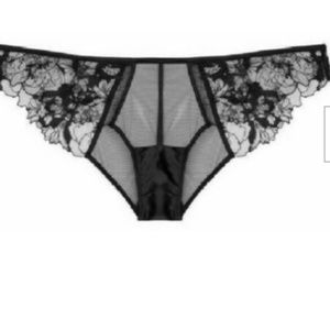 NWT VICTORIA'S SECRET Very Sexy Mesh Lace Cheeky Cheekini Panty Black